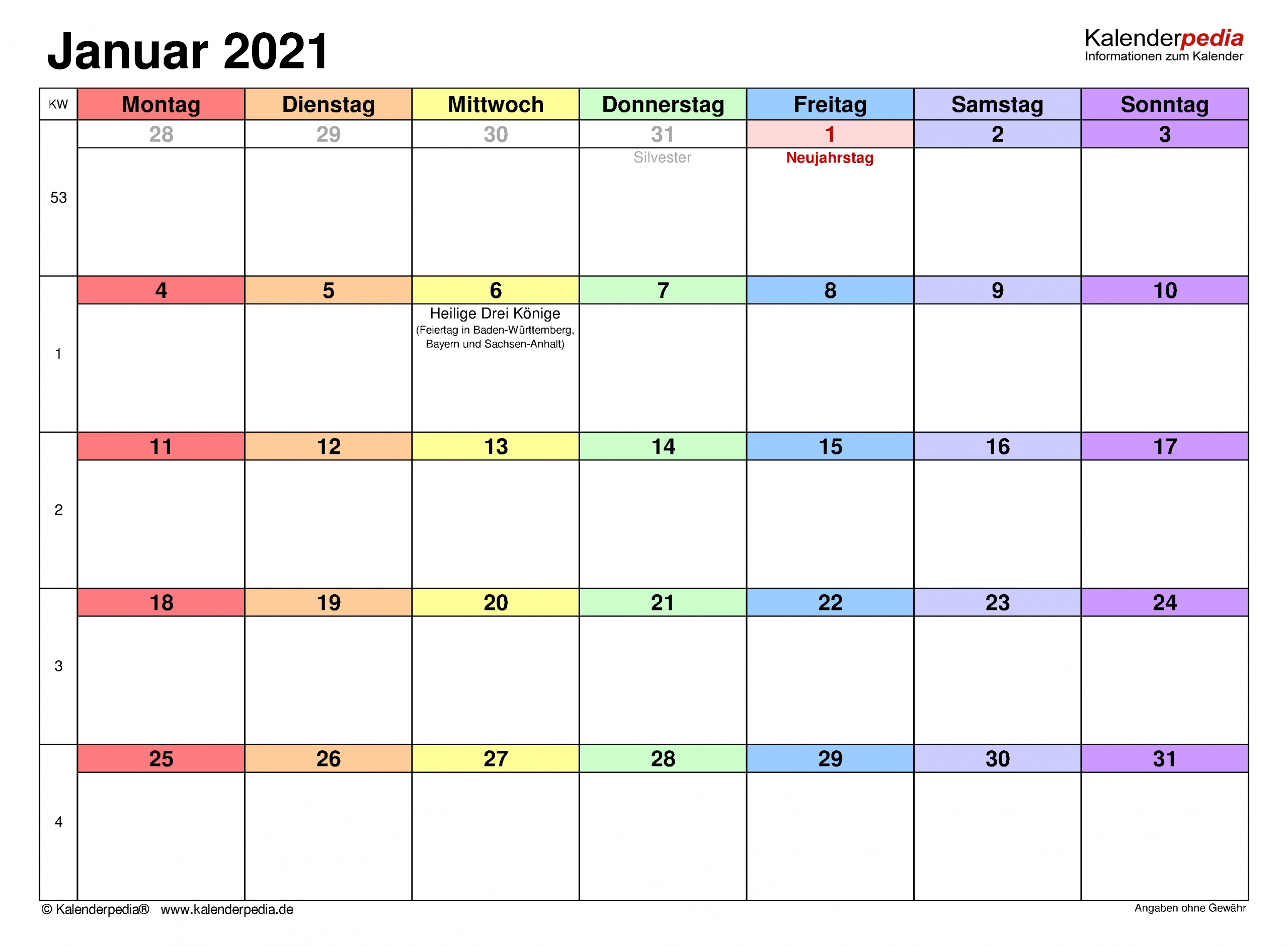 Kalenderblätter Monat 2021 Drucken | Best Calendar Example