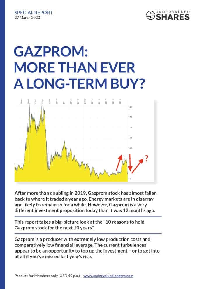 Gazprom - More than ever a long-term buy? - Undervalued Shares