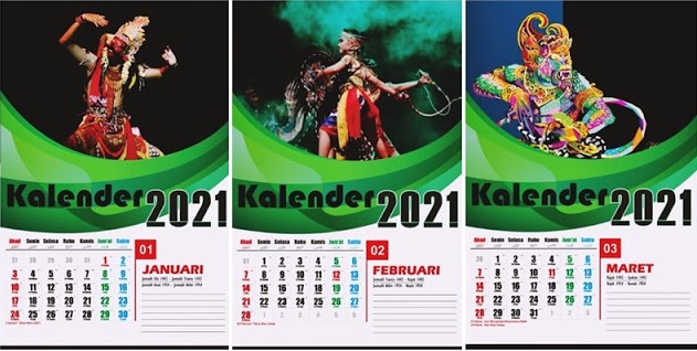 Download Template Kalender 2021 Format CDR Lengkap Jawa ...