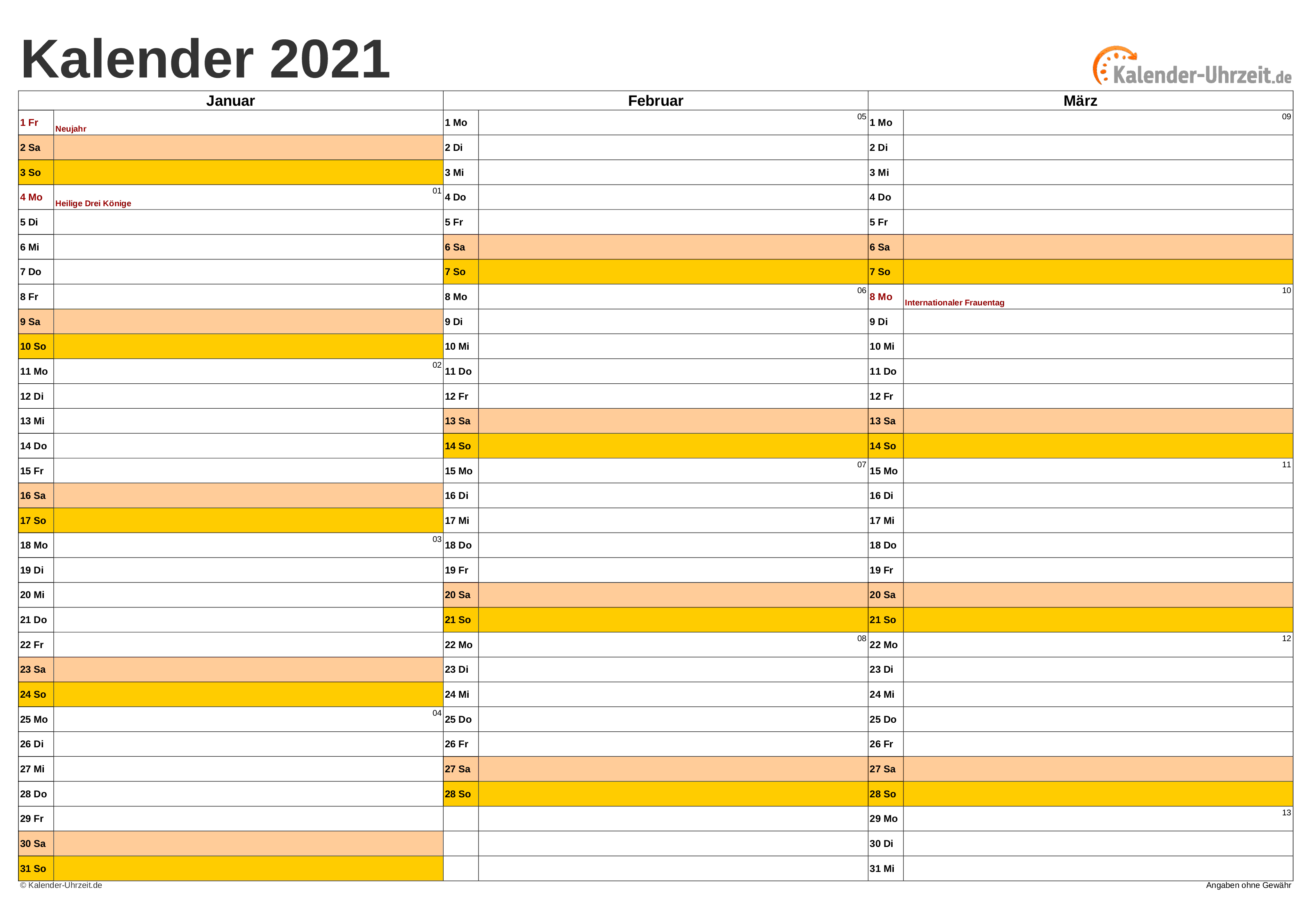Excel Regneark Kalender 2021 Gratis Download : Excel ...