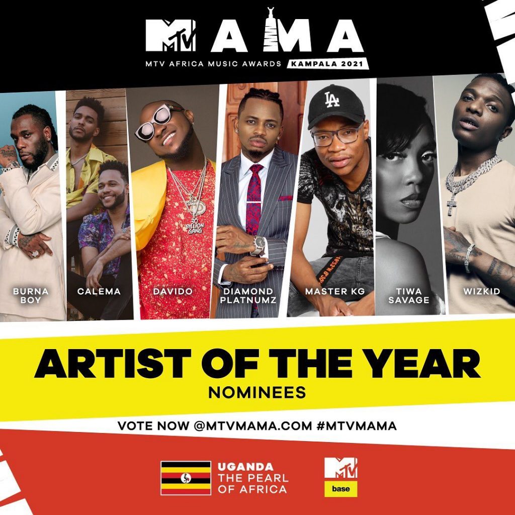 MTV MAMA 2021: Wizkid, Burna Boy For Artist Of The Year ...