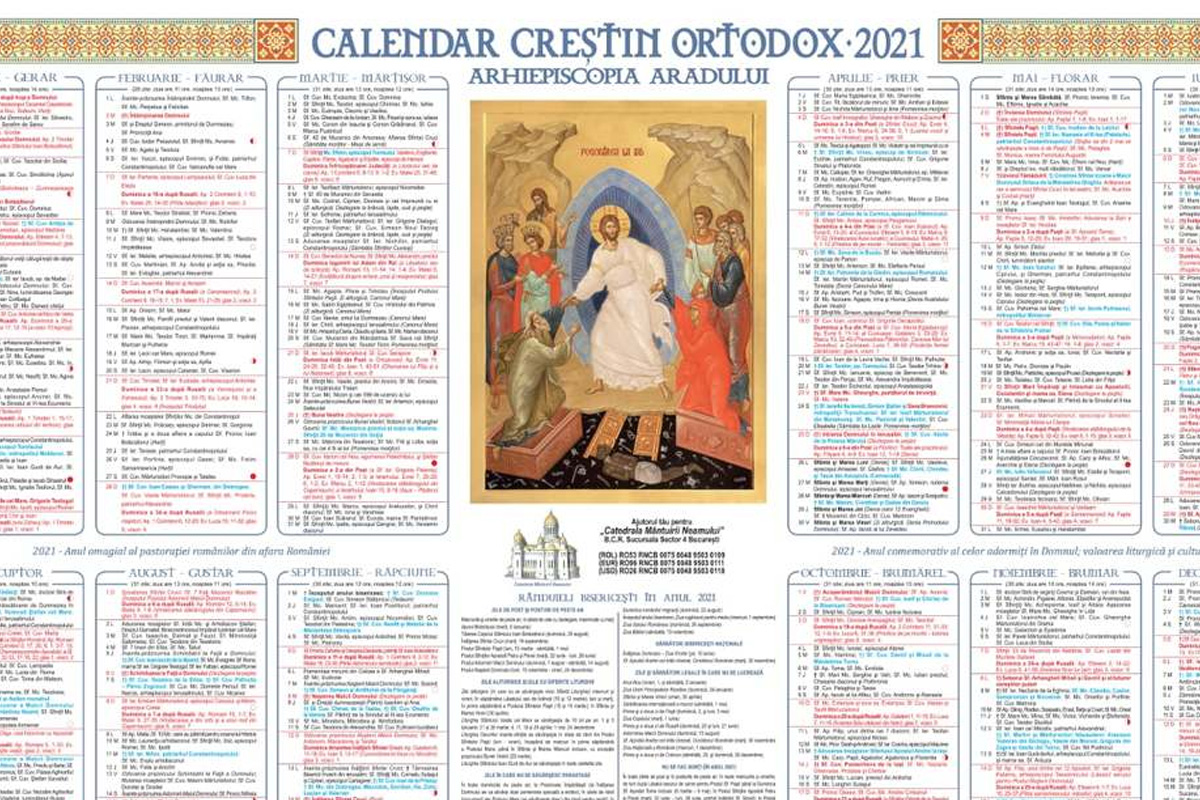 Calendar ortodox martie 2021. Cele mai importante ...