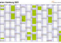 Kalenderwochen 2021 Und Feiertage