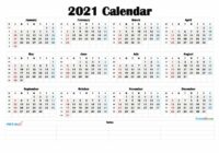 Calendar 2021 Weekly