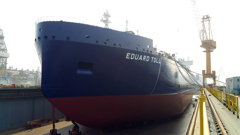 Teekay's first icebreaker LNG carrier launched at DSME ...