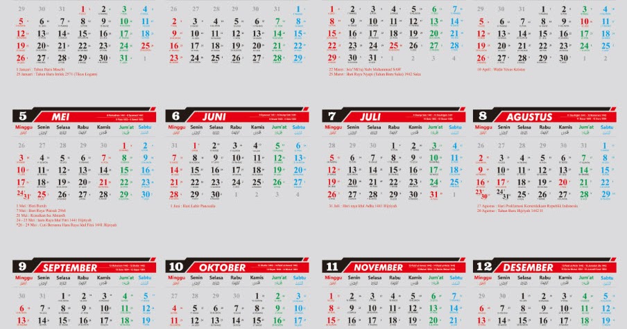 Baru Kalender 2020 Siap Download dan Edit CorelDraw dan ...