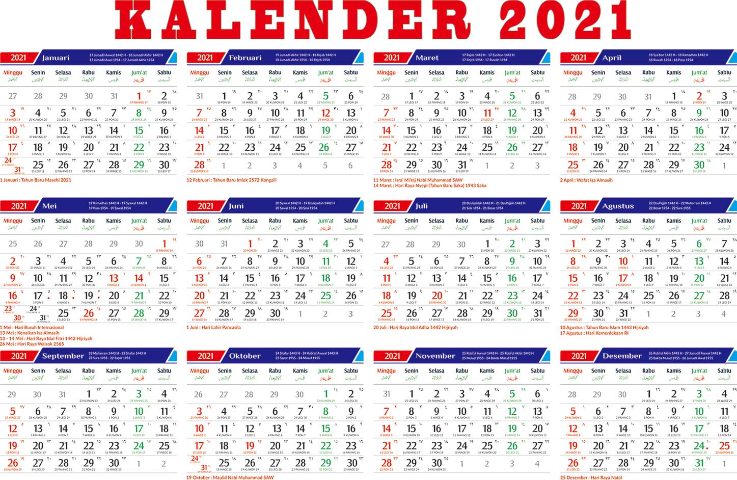 kalender libur nasional indonesia tahun 2021 lengkap ...