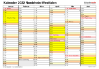 Kalenderwochen 2021 Mit Feiertagen Nrw