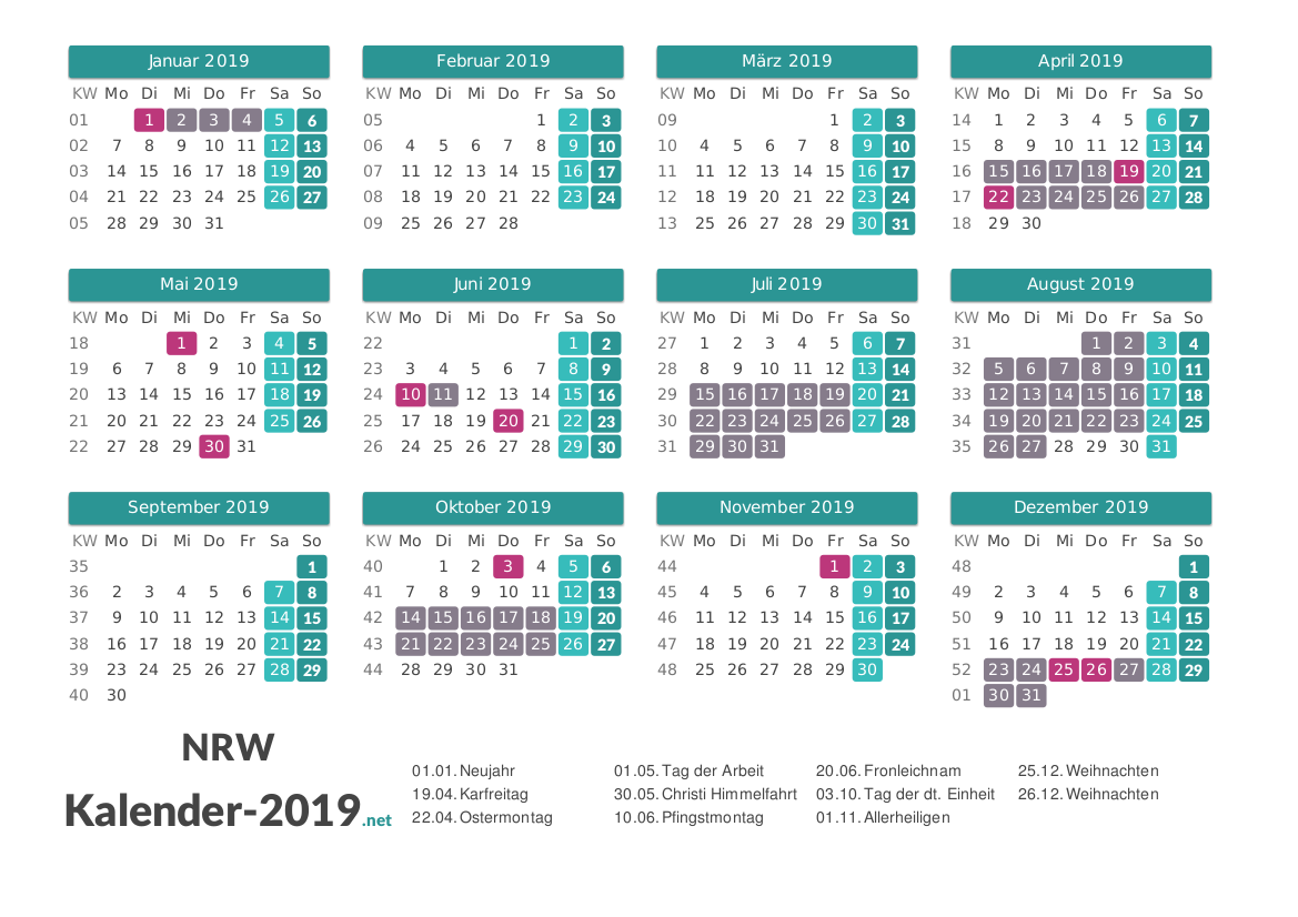 Herbstferien Nrw 2021 Kalender : Kalender 2021 + Ferien ...