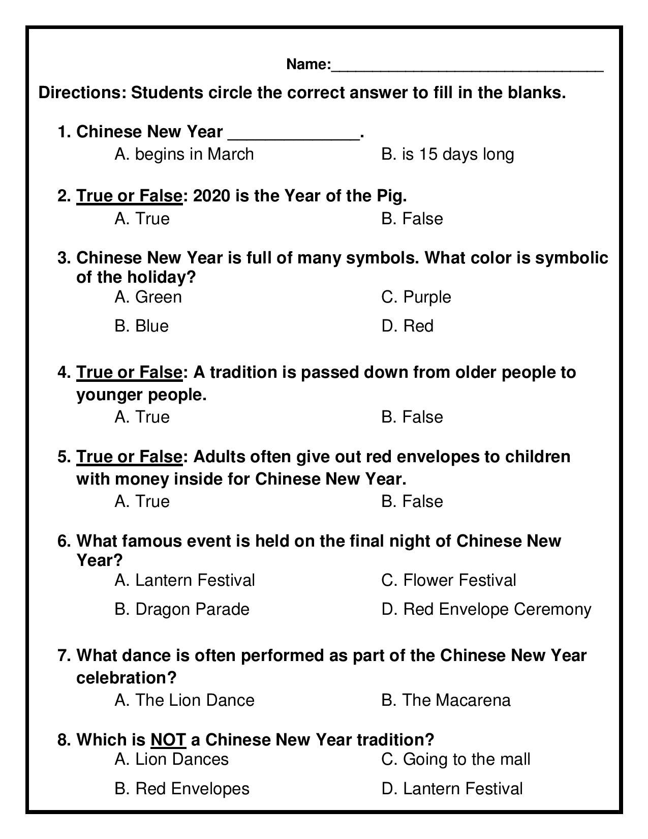 Lunar New Year Trivia Questions 2024 New Top Most Stunning Magnificent