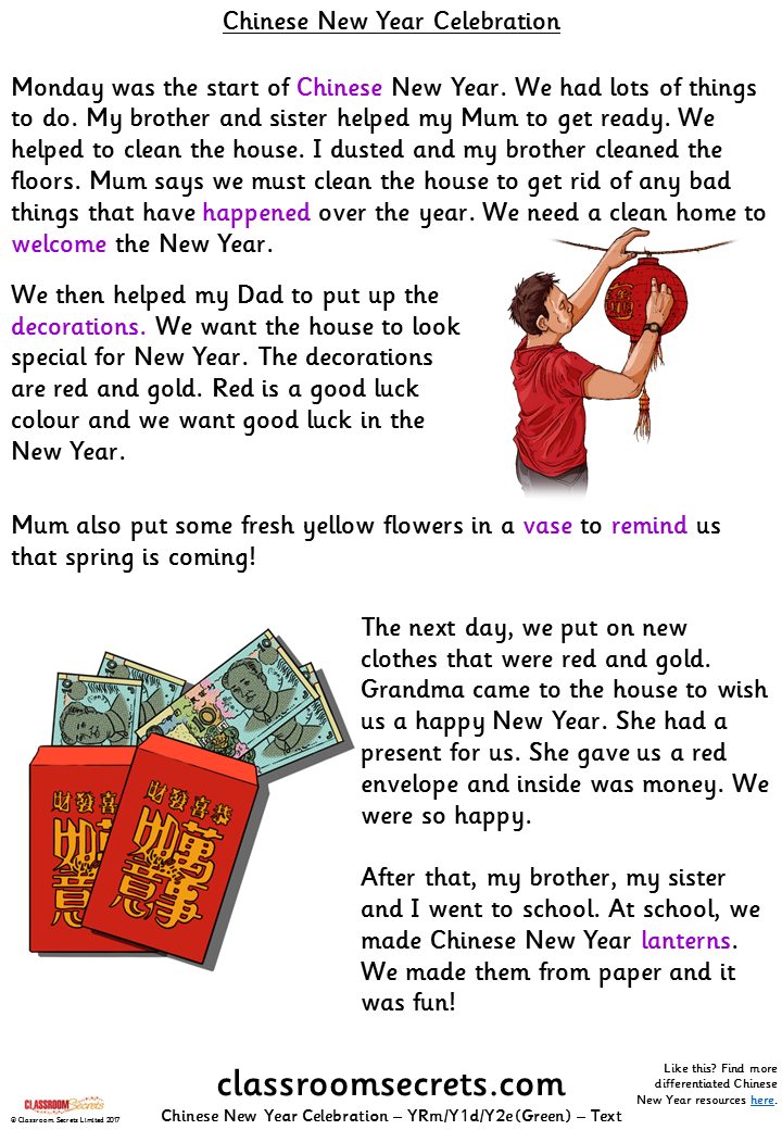 chinese new year celebration essay upsr