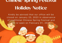 Chinese Spring Festival 2022 Holidays