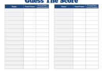 Super Bowl Score Guessing Game