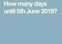 How Many Days Until June 5Th 2022