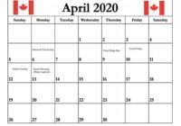 April Holidays 2022 Canada