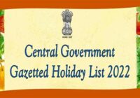 India Holiday List 2022 Pdf