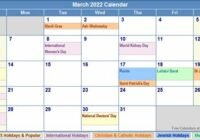 March 2022 Jewish Calendar