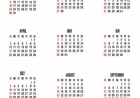 Calendar 2022 Printable Pages