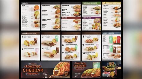 Menu Taco Bell 2022