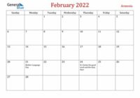 Upcoming Holidays 2022 February