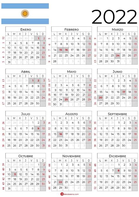 Calendario 2022 En Venezuela