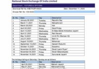 Nse India Holidays List 2022