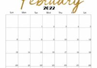2022 Calendar Printable February