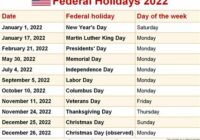 State Holidays 2022 Canada