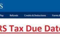 Tax Due Date 2022 Irs