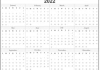 Free New Year Calendar 2022