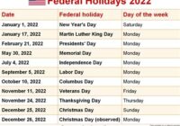 National Holidays 2022 Canada