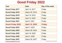 Good Friday 2022 Date