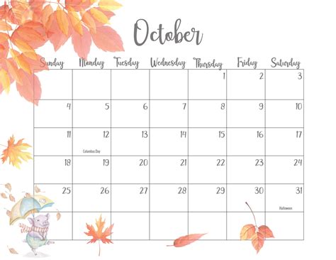 Free Printable Calendar Templates October 2020 Latest News Update