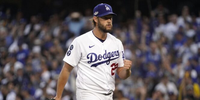 Clayton Kershaw stable in Recreation 2 of 2022 NLDS
