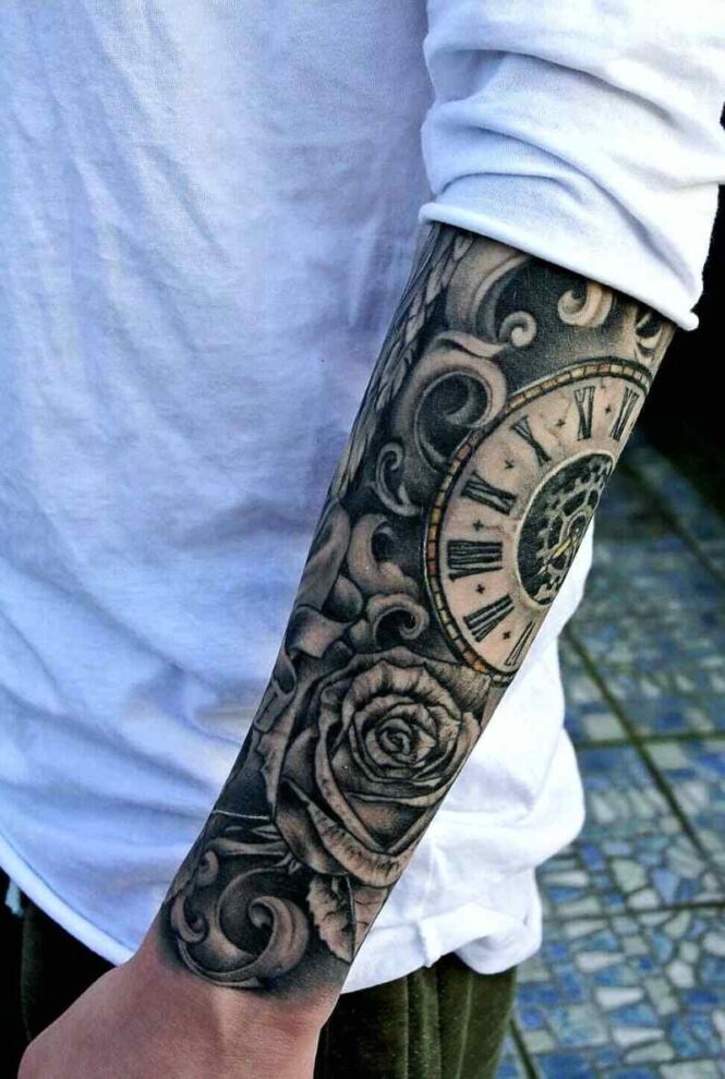 Great Lower Arm Sleeve Tattoos For Guys