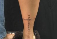 Concern God Upper Leg Tattoo