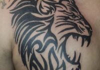 Lion Breast Tattoo Significance