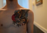 Split Tattoos On Shoulder